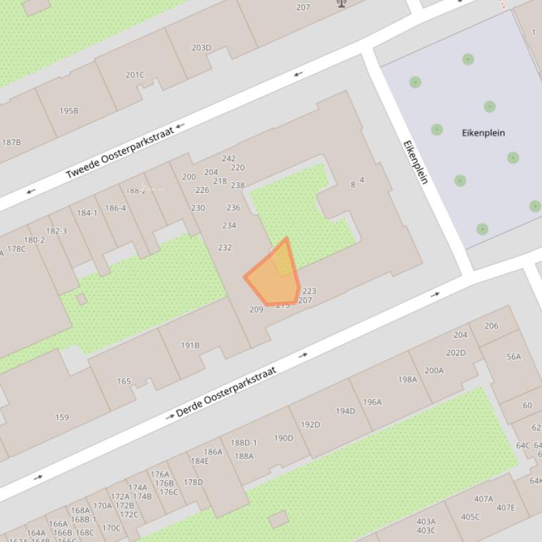 Kaart van postcodegebied 1092CZ.