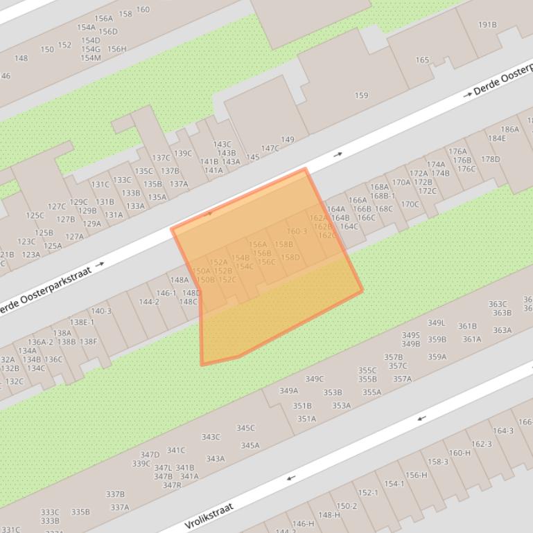 Kaart van postcodegebied 1092ED.