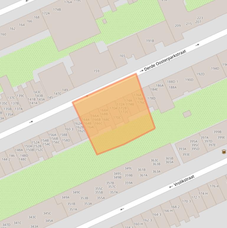 Kaart van postcodegebied 1092EE.