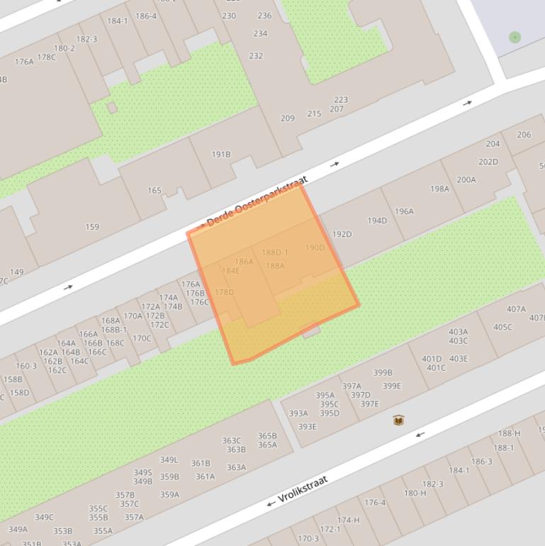 Kaart van postcodegebied 1092EG.