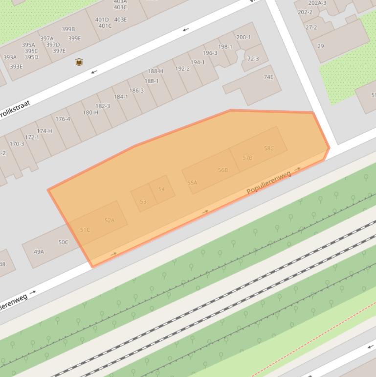 Kaart van postcodegebied 1092EP.