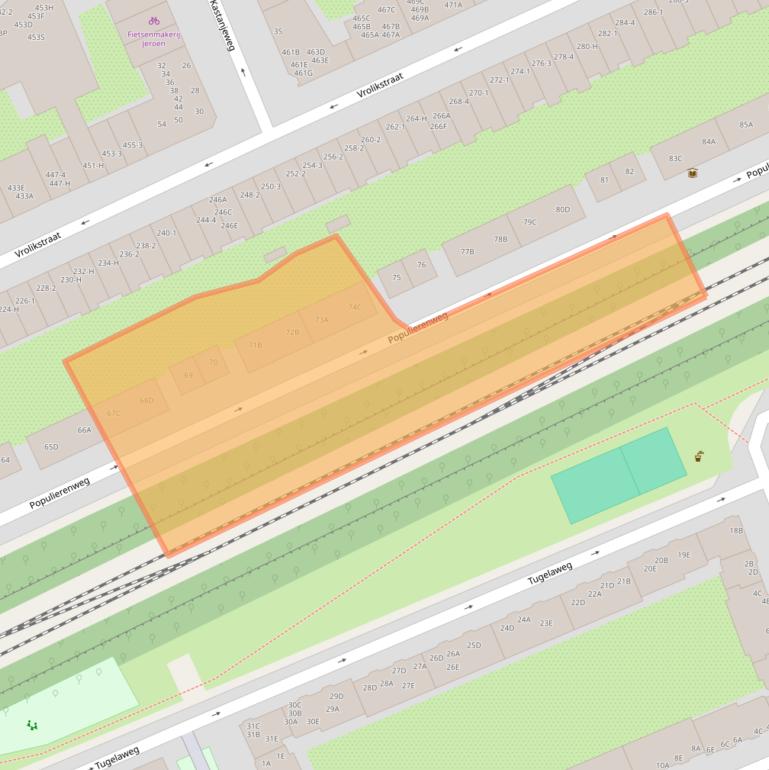 Kaart van postcodegebied 1092ES.