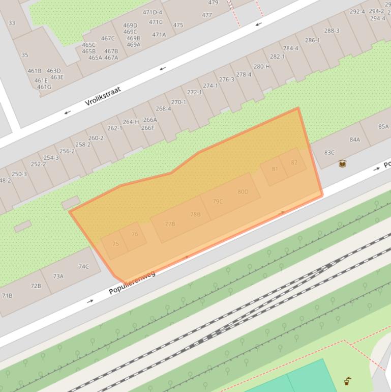 Kaart van postcodegebied 1092ET.