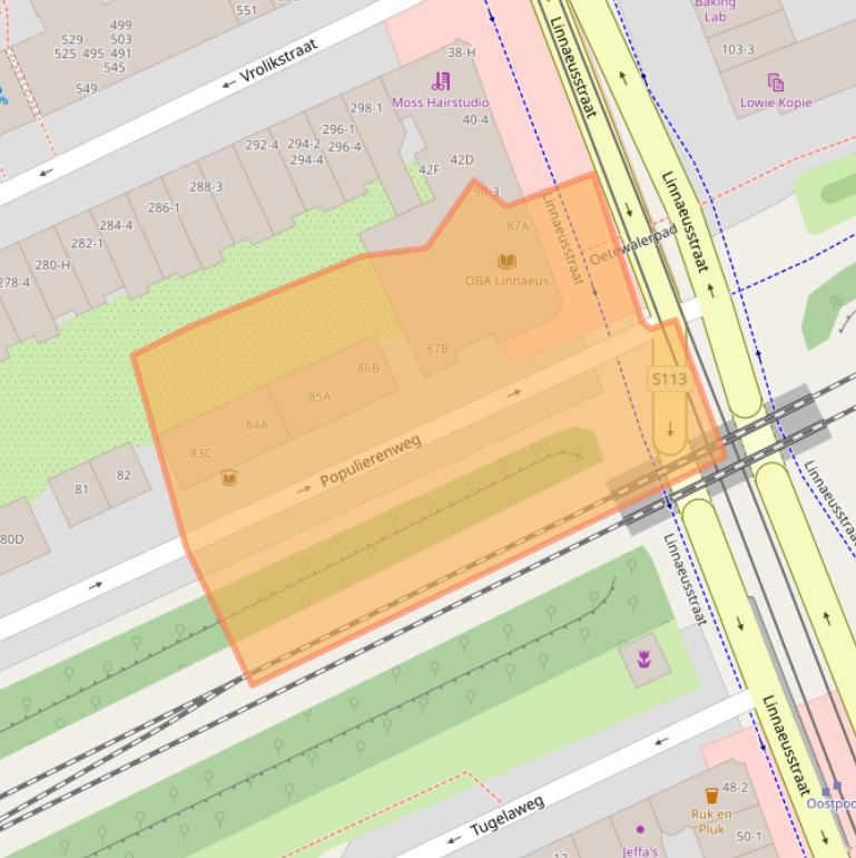 Kaart van postcodegebied 1092EV.