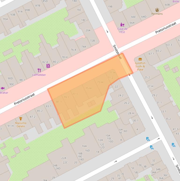 Kaart van postcodegebied 1092GC.