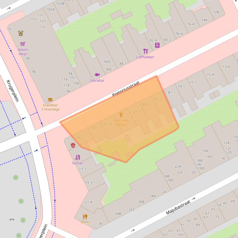Kaart van postcodegebied 1092GD.