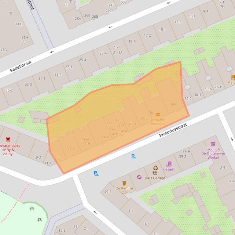 Kaart van postcodegebied 1092GH.