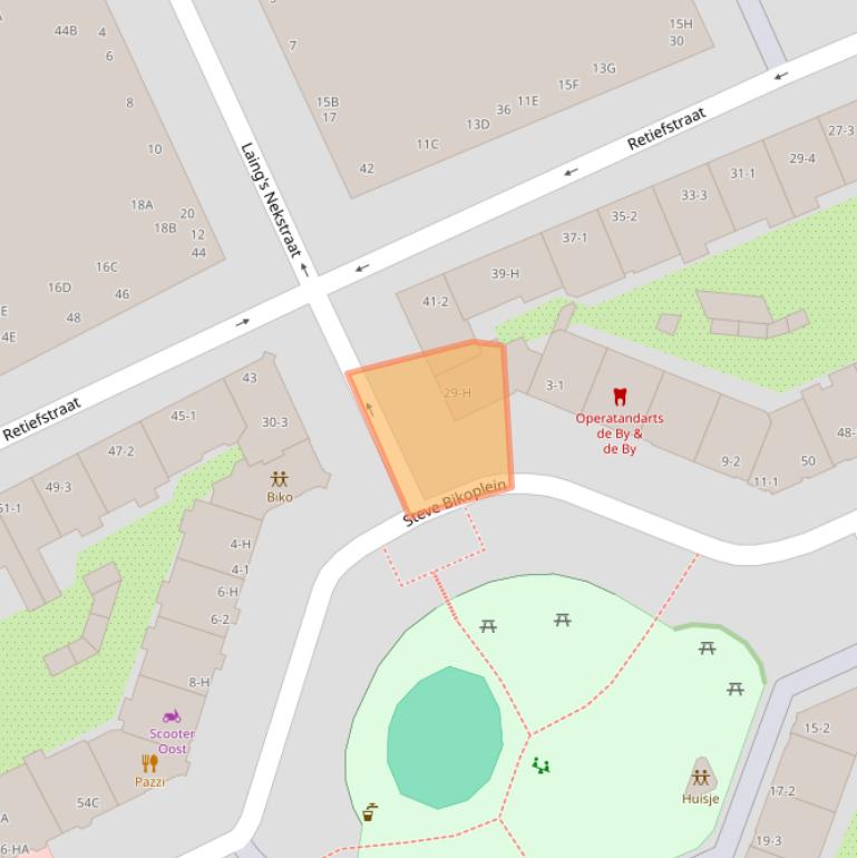 Kaart van postcodegebied 1092GS.