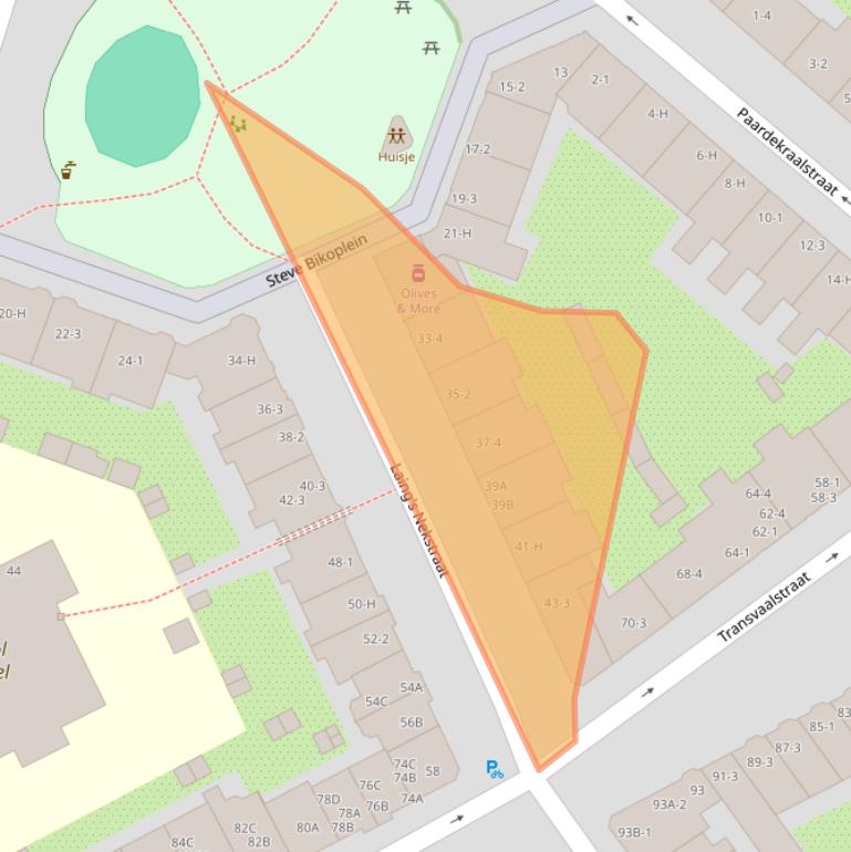 Kaart van postcodegebied 1092GT.