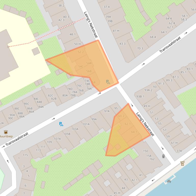 Kaart van postcodegebied 1092GZ.