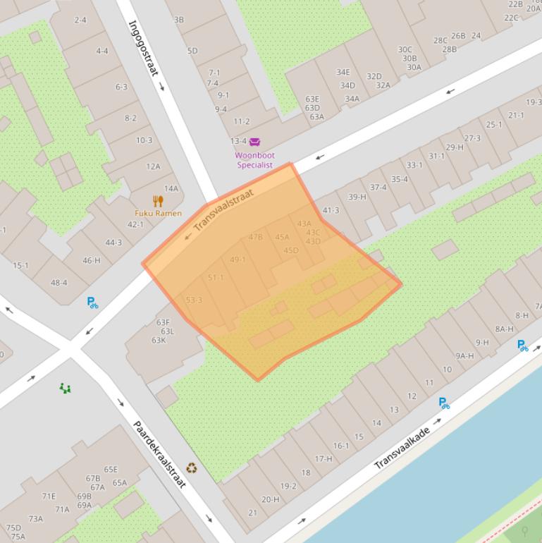 Kaart van postcodegebied 1092HC.