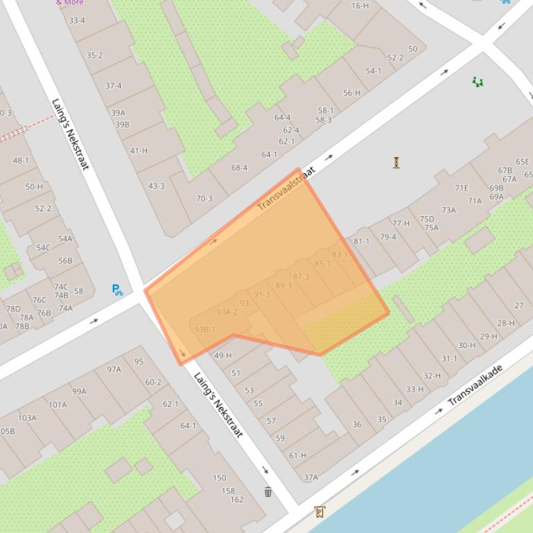 Kaart van postcodegebied 1092HE.