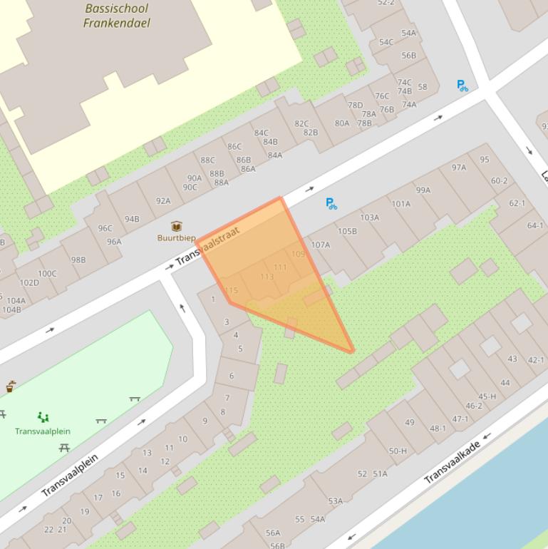 Kaart van postcodegebied 1092HH.