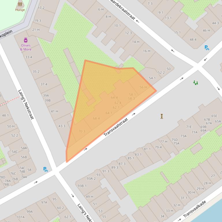 Kaart van postcodegebied 1092HN.