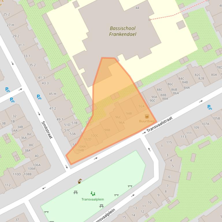 Kaart van postcodegebied 1092HR.