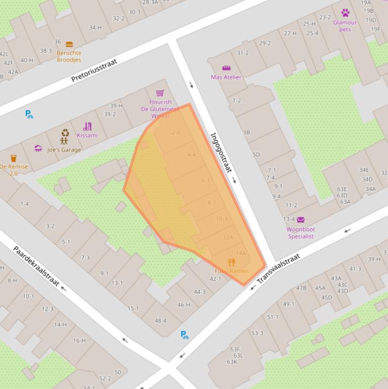 Kaart van postcodegebied 1092HZ.