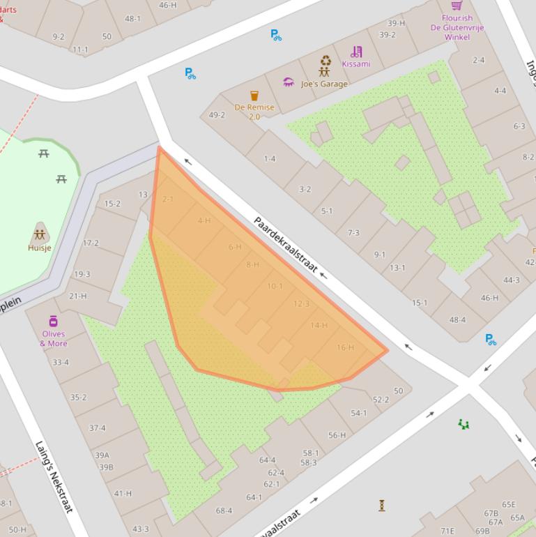 Kaart van postcodegebied 1092JB.
