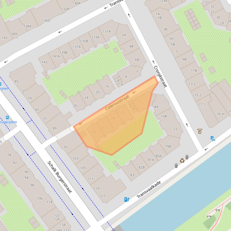 Kaart van postcodegebied 1092JE.