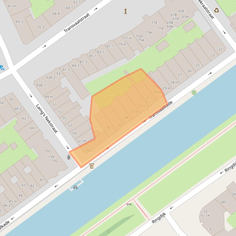 Kaart van postcodegebied 1092JM.