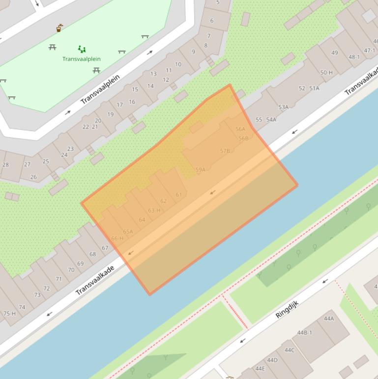 Kaart van postcodegebied 1092JR.