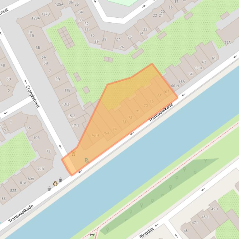 Kaart van postcodegebied 1092JS.