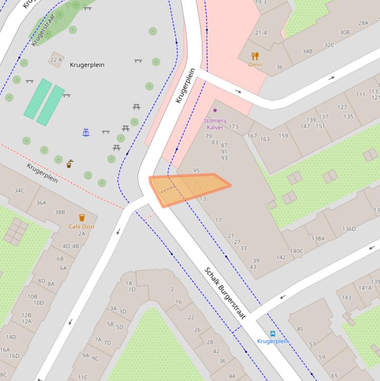 Kaart van postcodegebied 1092JV.