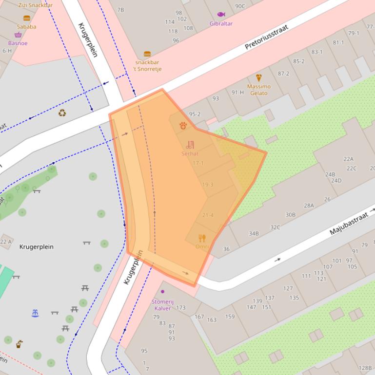 Kaart van postcodegebied 1092KA.