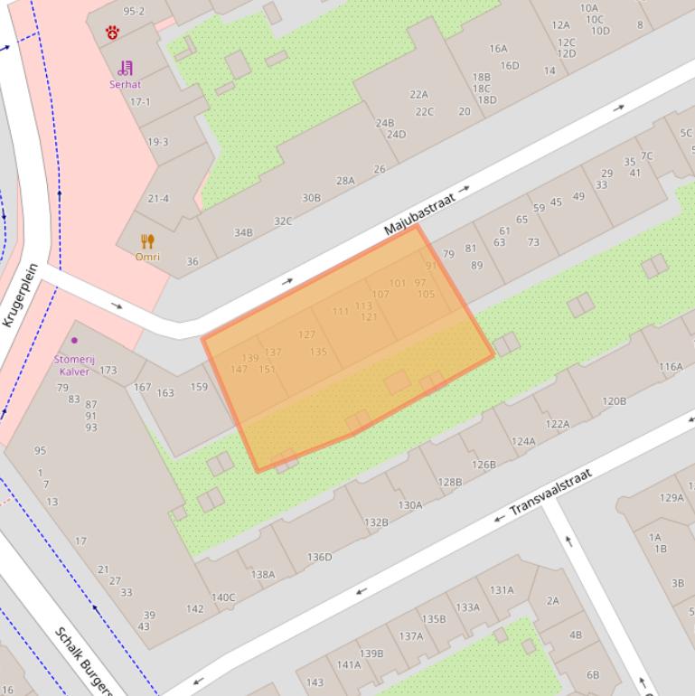 Kaart van postcodegebied 1092KL.