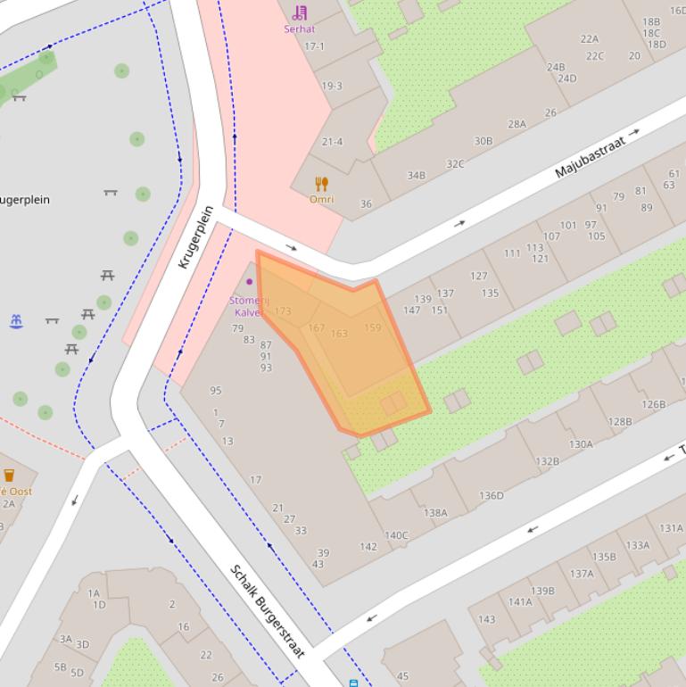 Kaart van postcodegebied 1092KM.