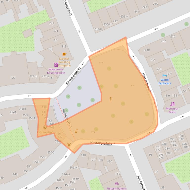 Kaart van postcodegebied 1092LB.