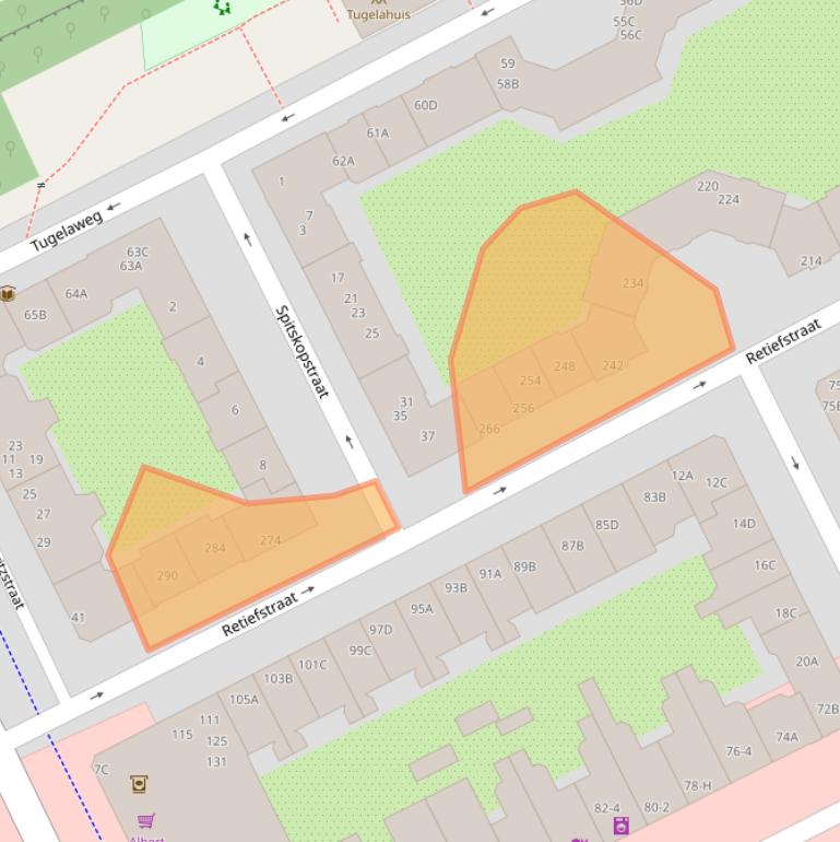 Kaart van postcodegebied 1092SX.