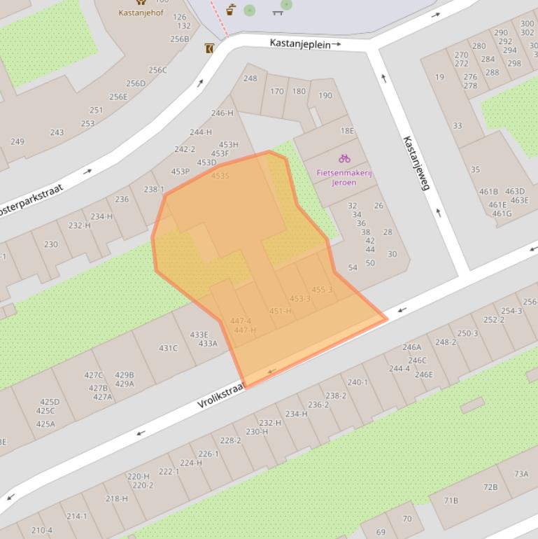 Kaart van postcodegebied 1092TJ.