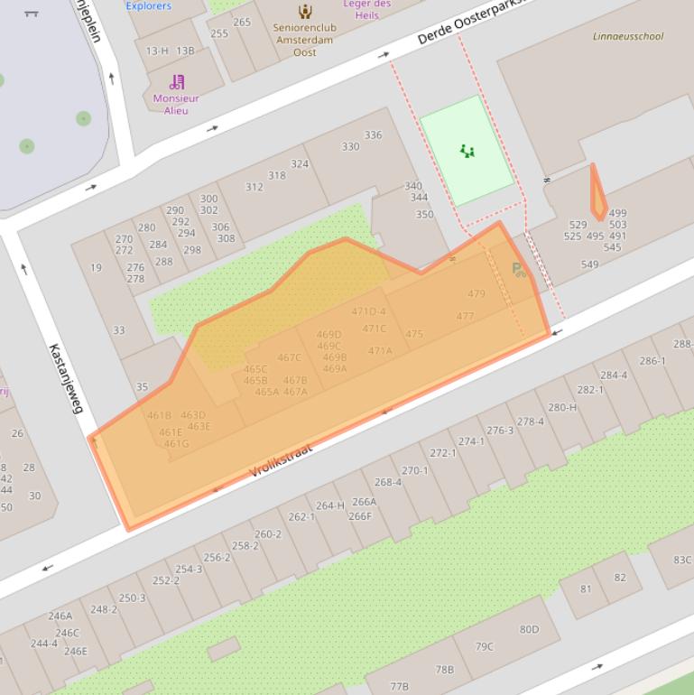 Kaart van postcodegebied 1092TK.