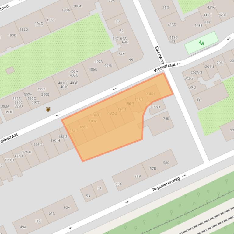 Kaart van postcodegebied 1092TS.