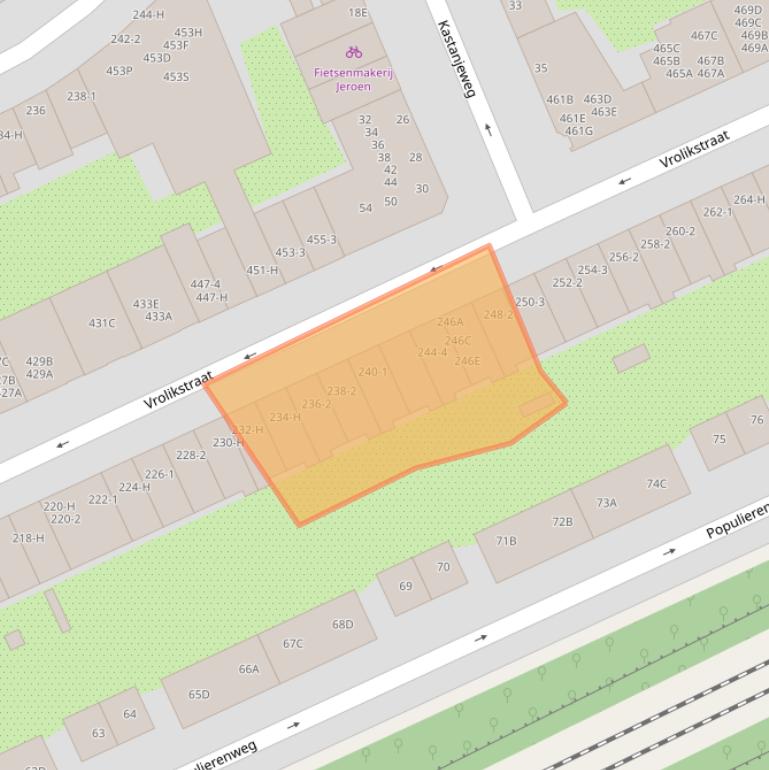 Kaart van postcodegebied 1092TW.