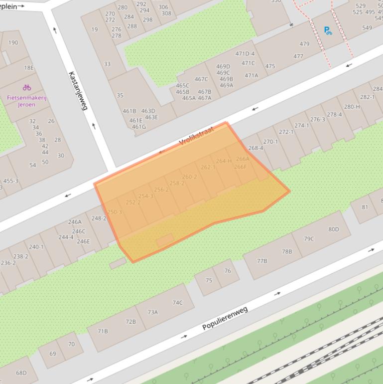 Kaart van postcodegebied 1092TX.