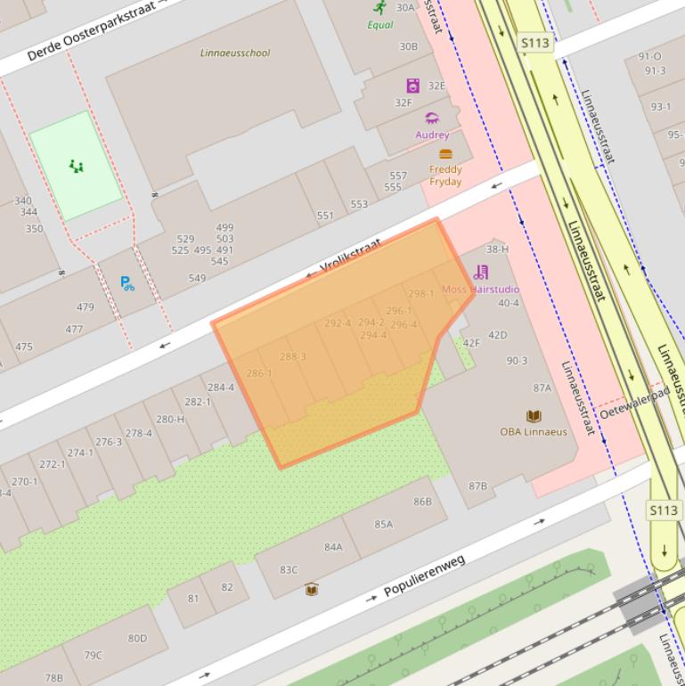 Kaart van postcodegebied 1092VA.