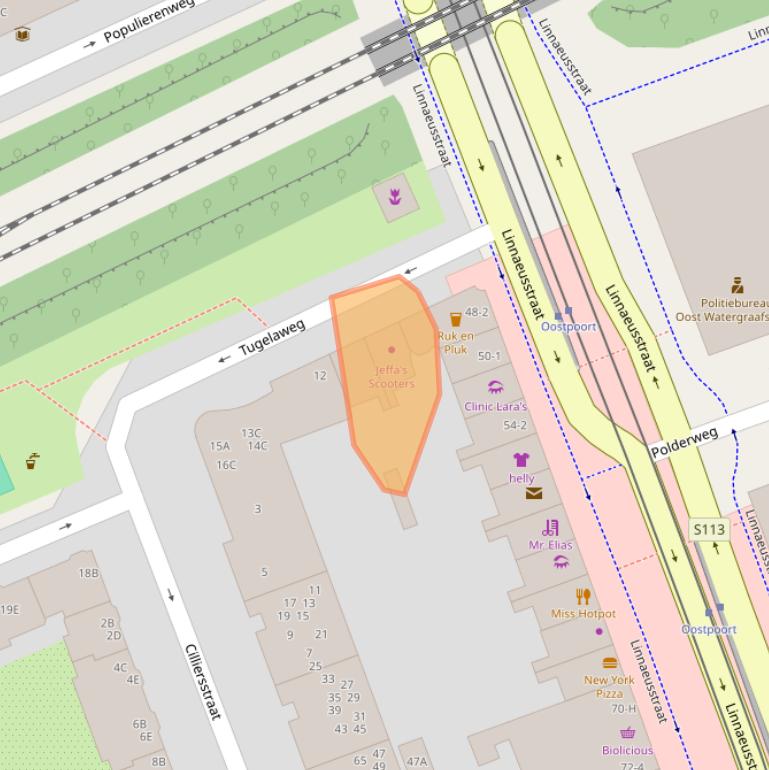 Kaart van postcodegebied 1092VB.