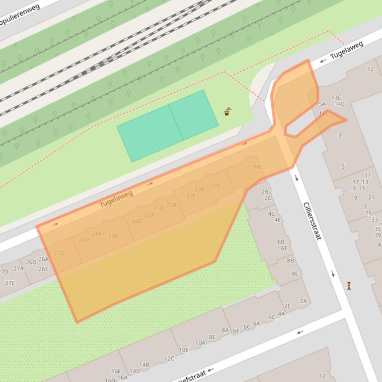 Kaart van postcodegebied 1092VD.