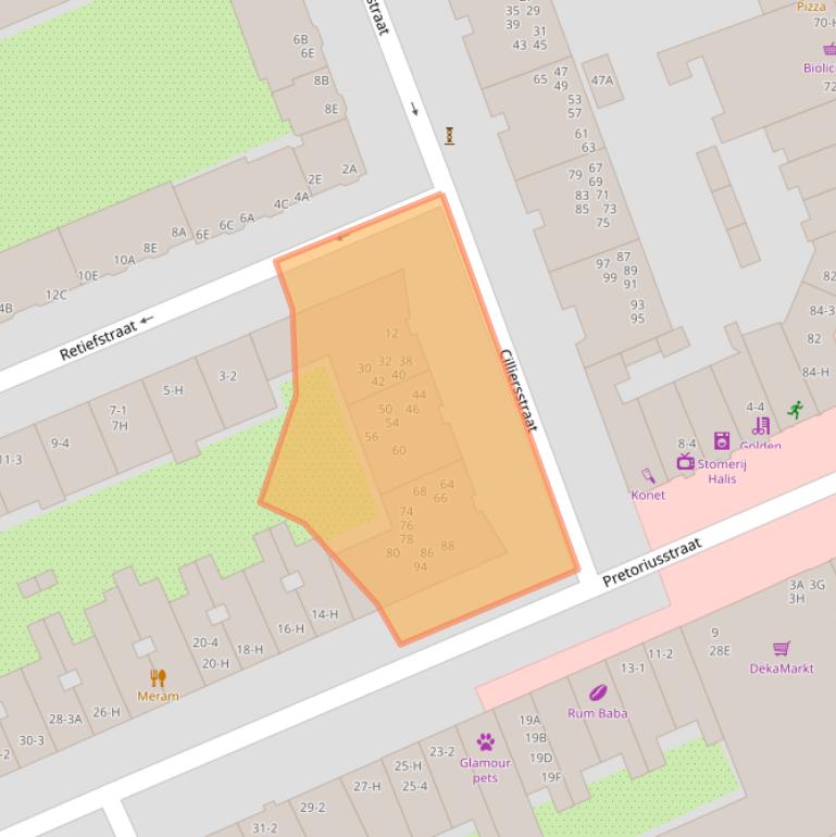 Kaart van postcodegebied 1092VR.