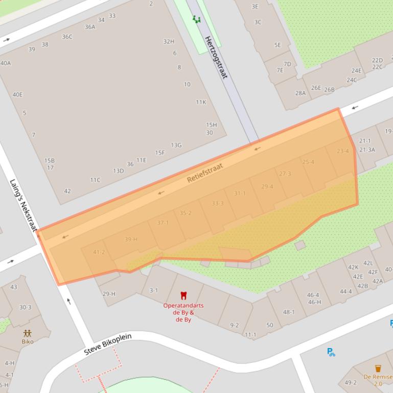 Kaart van postcodegebied 1092VW.