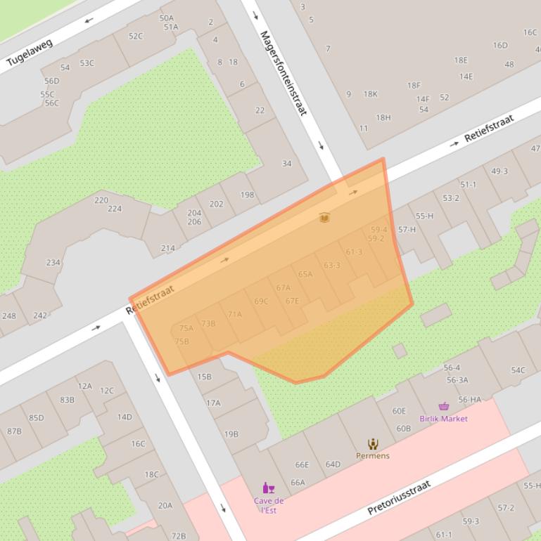 Kaart van postcodegebied 1092VZ.