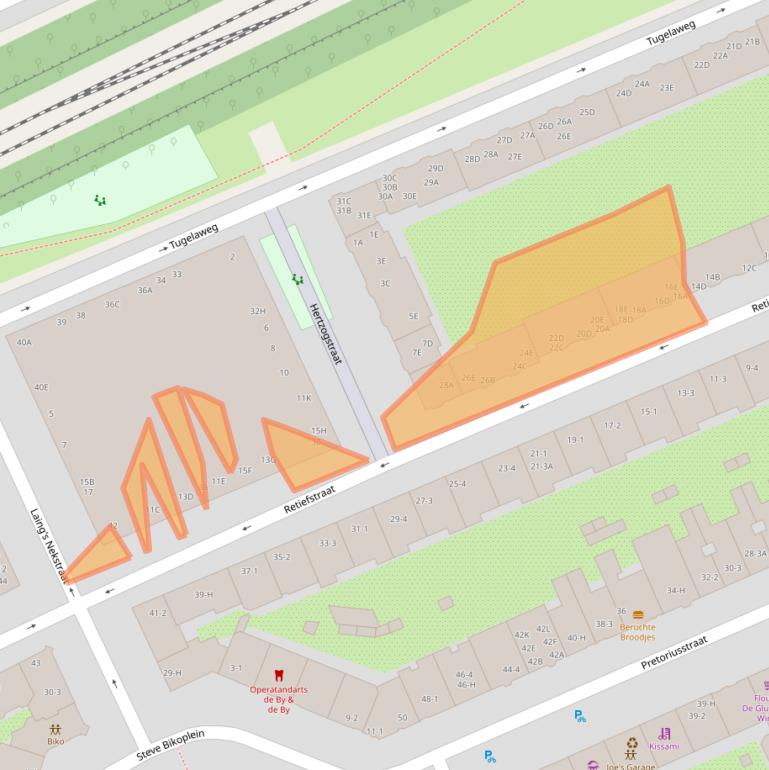 Kaart van postcodegebied 1092XD.