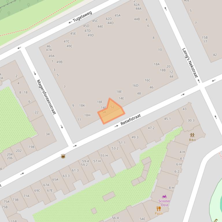 Kaart van postcodegebied 1092XH.