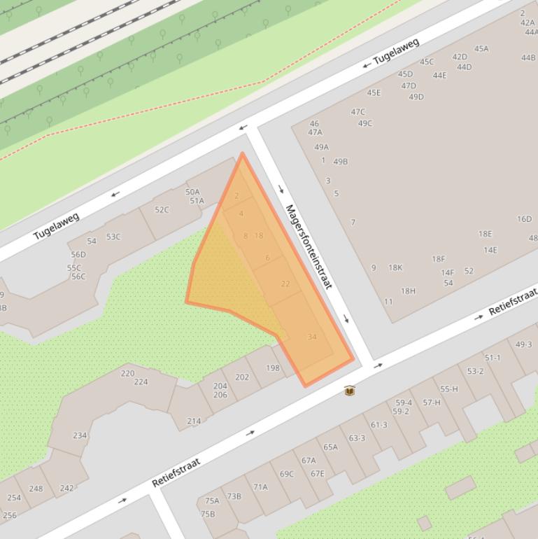 Kaart van postcodegebied 1092XW.