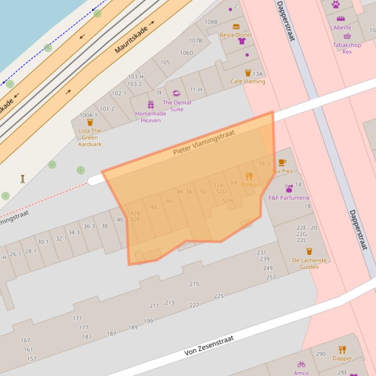 Kaart van postcodegebied 1093AG.