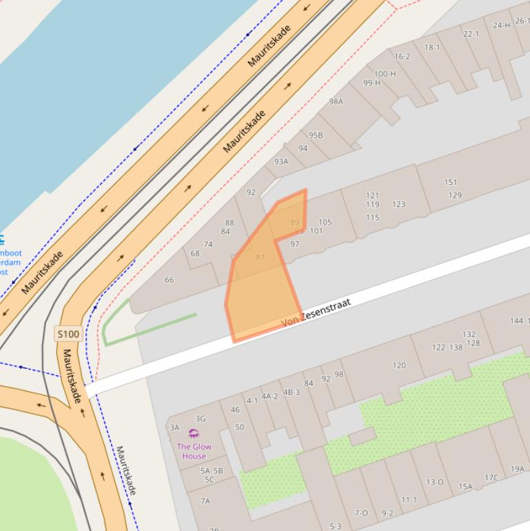 Kaart van postcodegebied 1093AS.