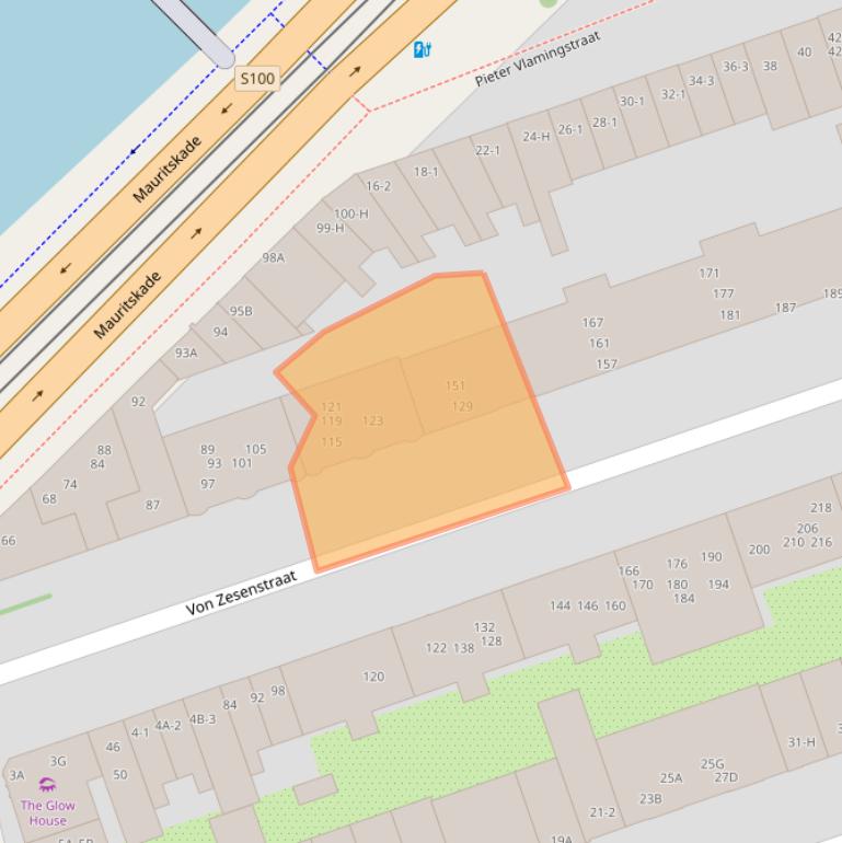 Kaart van postcodegebied 1093AV.