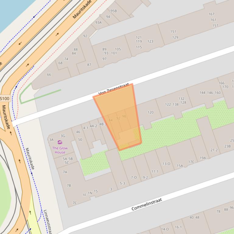 Kaart van postcodegebied 1093BG.