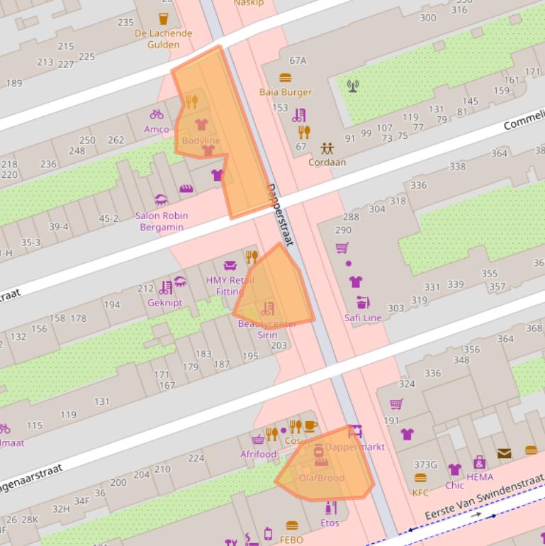 Kaart van postcodegebied 1093BW.